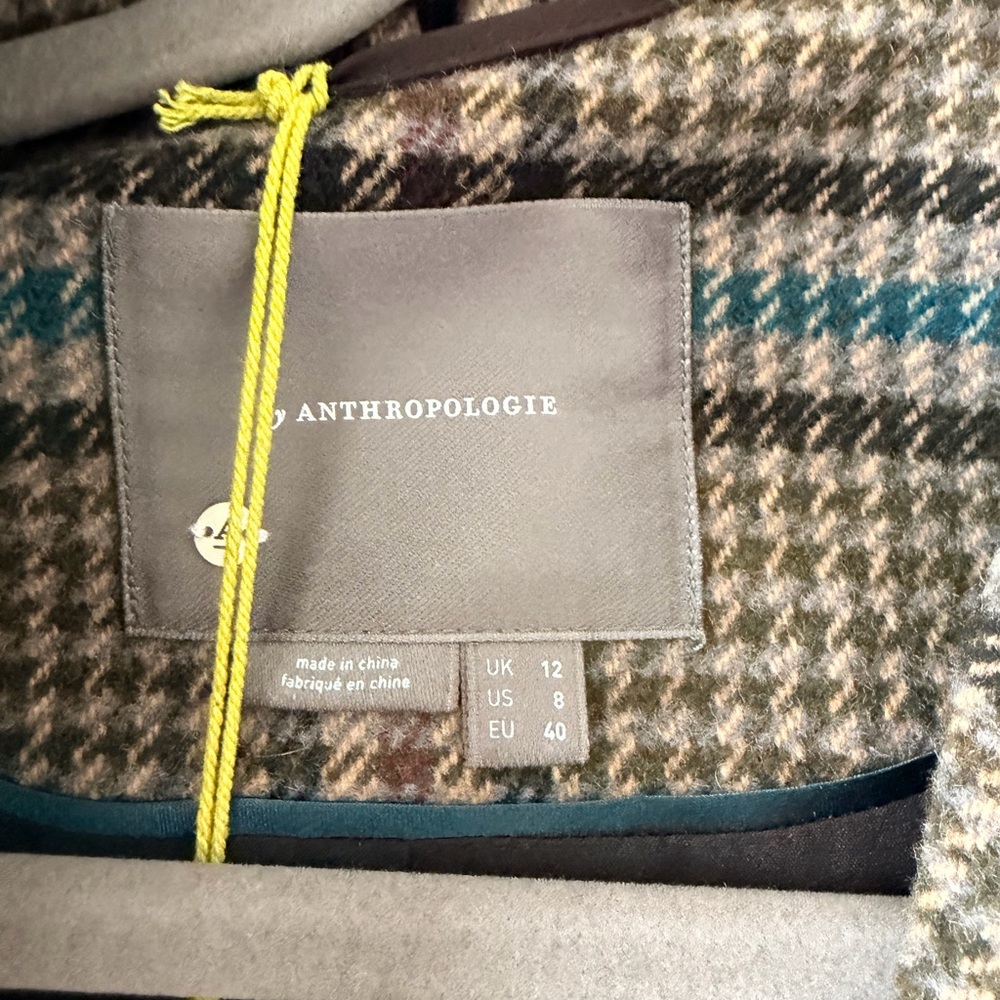 NWT By Anthropologie Belted Plaid Long
Robe Coat - Picture 6 of 7